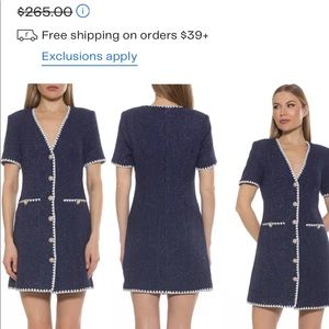 Button Front Tweed Dress